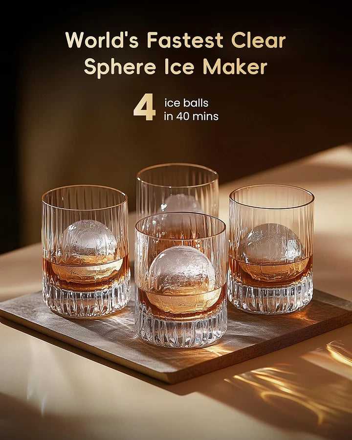 2" Clear Ice Ball Maker with Crystal Rocks Technology