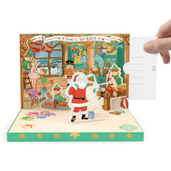 Santa's Workshop Music Box Card