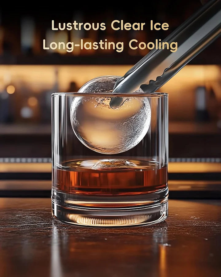 2" Clear Ice Ball Maker with Crystal Rocks Technology