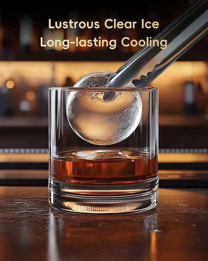 2" Clear Ice Ball Maker with Crystal Rocks Technology